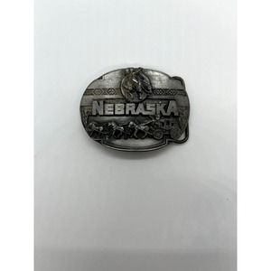 Nebraska State Belt Buckle Stagecoach Siskiyou Co. 1989